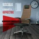 Кресло  PREMIUM "Ultimate EX-801" хром, плотная двойная сетка Х2, черное/коричневое. Фото товара с разных ракурсов.