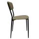 Стул для столовых, кафе, дома РС23, черный каркас, экокожа серо-бежевая. Фото товара с разных ракурсов.